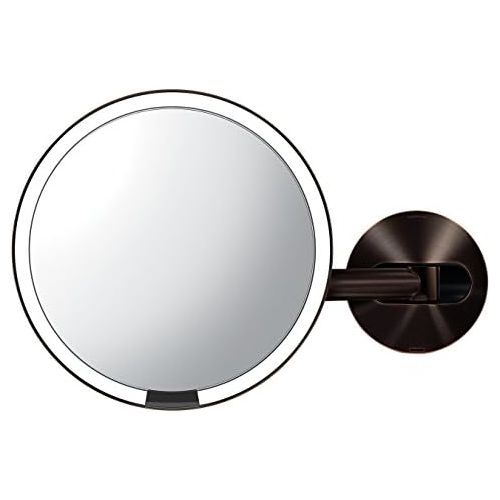 심플휴먼 [아마존베스트]Simplehuman simplehuman Wall Mount Sensor Makeup Mirror, Dark Bronze Steel