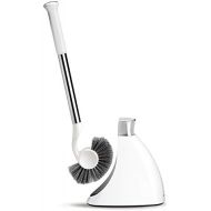 [아마존베스트]Simplehuman simplehuman Toilet Brush with Caddy, Stainless Steel, White