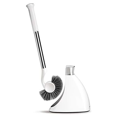 심플휴먼 [아마존베스트]Simplehuman simplehuman Toilet Brush with Caddy, Stainless Steel, White