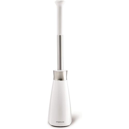 심플휴먼 [아마존베스트]Simplehuman simplehuman Toilet Brush with Caddy, Stainless Steel, White