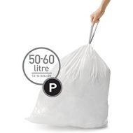 [아마존베스트]Simplehuman simplehuman Code P Custom Fit Drawstring Trash Bags,50-60L / 13-16 Galllon (200 Count)