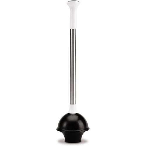 심플휴먼 [아마존베스트]Simplehuman simplehuman Toilet Plunger and Caddy, Stainless Steel, White