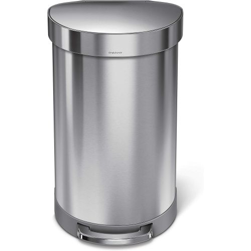심플휴먼 [아마존베스트]Simplehuman simplehuman CW2030 Trash can, 45 L (12 Gal), Brushed Stainless Steel