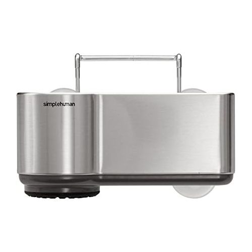 심플휴먼 [아마존베스트]Simplehuman simplehuman Sink Caddy with Suction Cup, Brushed Stainless Steel