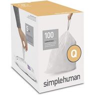 simplehuman Code Q Custom Fit Drawstring Trash Bags, 50 - 65 Liter / 13-17 Gallon, 100-Count Box