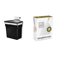 simplehuman in-cabinet can heavy-duty steel frame + code R 60 pack liners