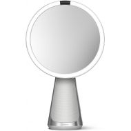Introducing simplehuman Sensor Mirror Hi-Fi with Alexa, Superb Custom-Designed Audio, Extreme Color Accuracy, Touch Brightness Control, 5x Magnification