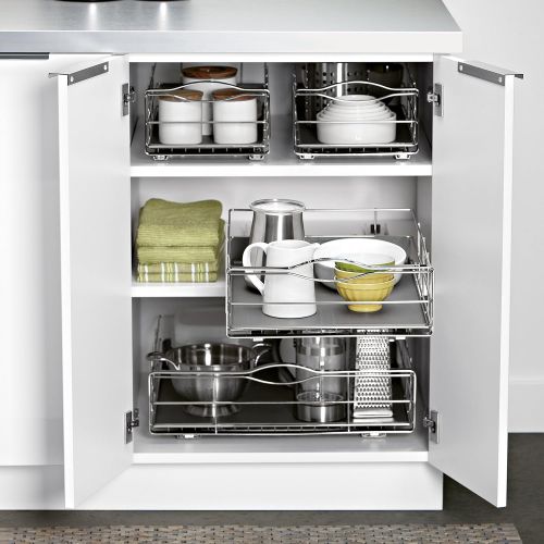 심플휴먼 simplehuman 14 inch Pull-Out Cabinet Organizer, Heavy-Gauge Steel Frame