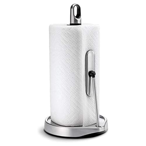 심플휴먼 simplehuman Tension Arm Paper Towel Holder, Brushed Stainless Steel