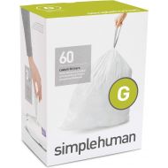 simplehuman Code G Custom Fit Drawstring Trash Bags in Dispenser Packs, 30 Liter / 8 Gallon, White ? 60 Liners
