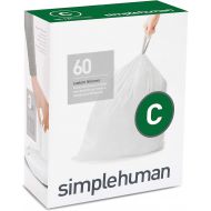 simplehuman Code C Custom Fit Drawstring Trash Bags in Dispenser Packs, 10-12 Liter / 2.6-3.2 Gallon, White ? 60 Liners