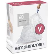 simplehuman Code V Custom Fit Drawstring Trash Bags in Dispenser Packs, 16-18 Liter / 4.2-4.8 Gallon, Clear ? 60 Liners