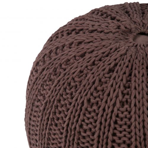  Simpli Home Shelby Hand Knit Round Pouf