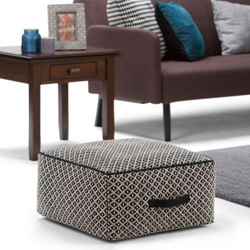  Simpli Home Olsen Square Pouf