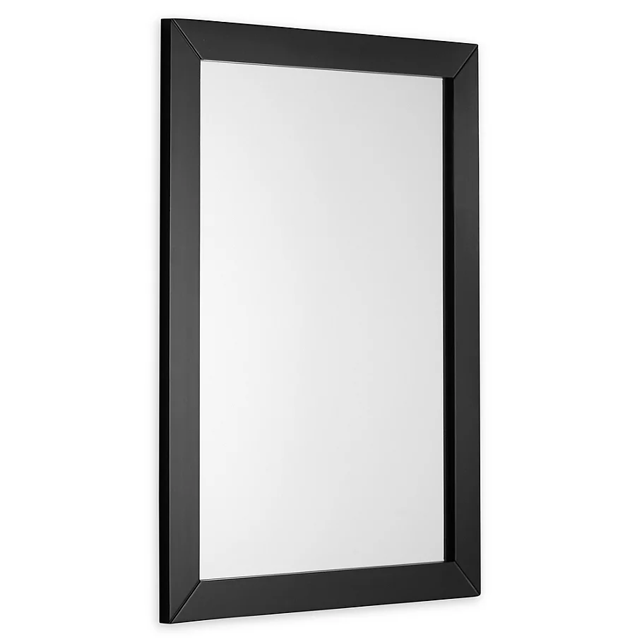  Simpli Home SimpliHome Chelsea 30-Inch x 22-Inch Rectangular Bath Vanity Decor Mirror in Black