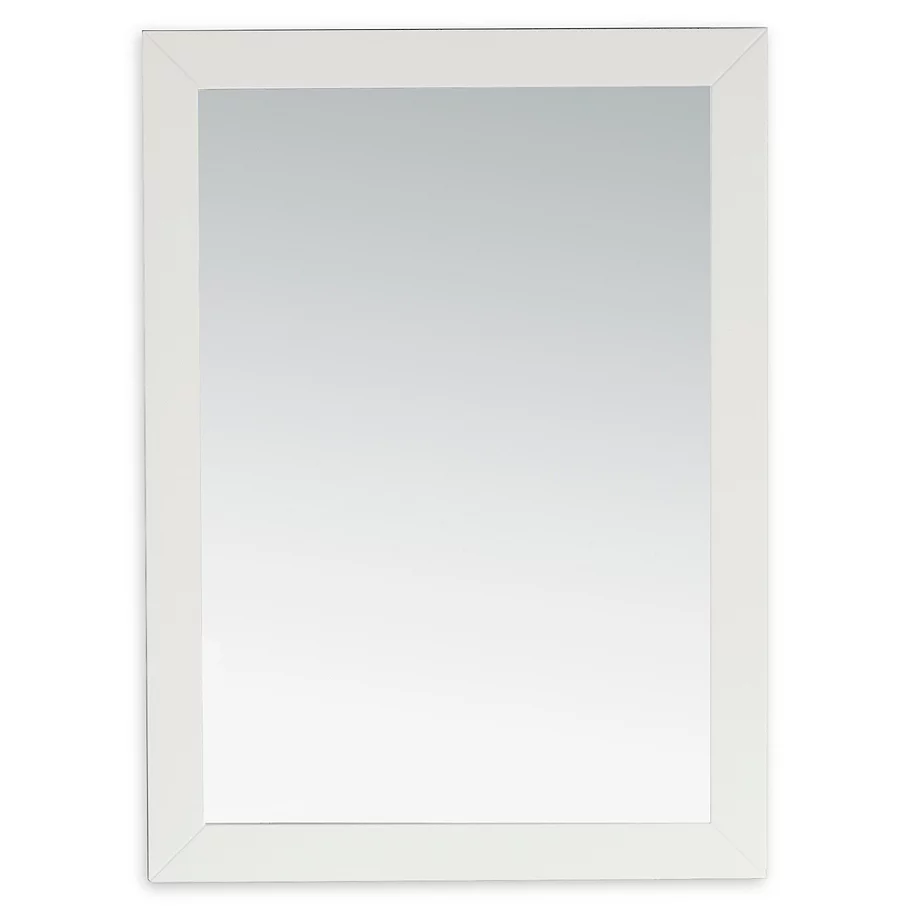  Simpli Home SimpliHome Chelsea 30-Inch x 22-Inch Rectangular Bath Vanity Decor Mirror in Soft White
