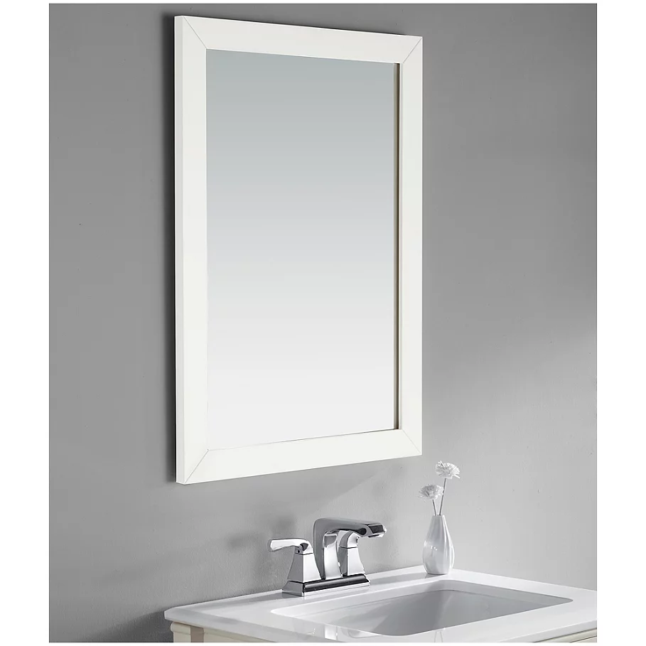  Simpli Home SimpliHome Chelsea 30-Inch x 22-Inch Rectangular Bath Vanity Decor Mirror in Soft White