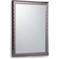 Simpli Home Athena 41 inch x 29 inch Rectangle Transitional Decor Mirror in Pewter