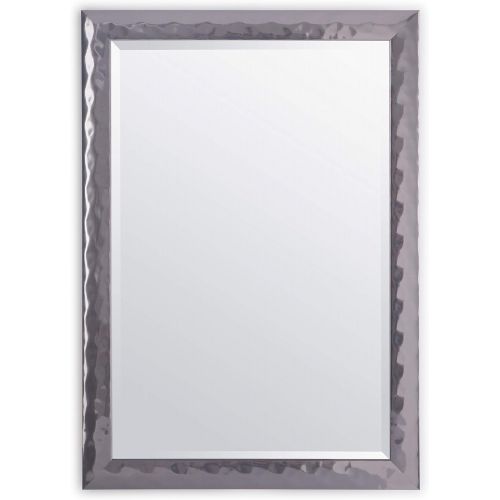  Simpli Home Athena 41 inch x 29 inch Rectangle Transitional Decor Mirror in Pewter