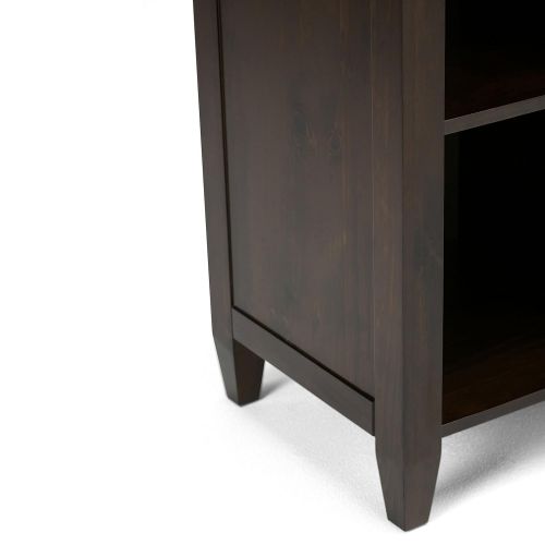  Simpli Home 3AXCCRL-07 Carlton Solid Wood 9 Cube Bookcase and Storage Unit in Tobacco Brown