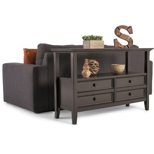  Simpli Home AXCAMH-001 Amherst Solid Wood 44 inch wide Transitional Coffee Table in Dark Brown