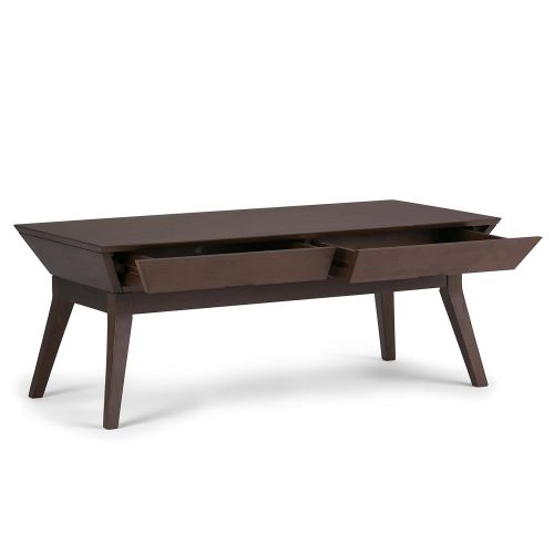  Simpli Home AXCTSA-01 Tessa Solid Hardwood 48 inch wide Coffee Table in Walnut Brown