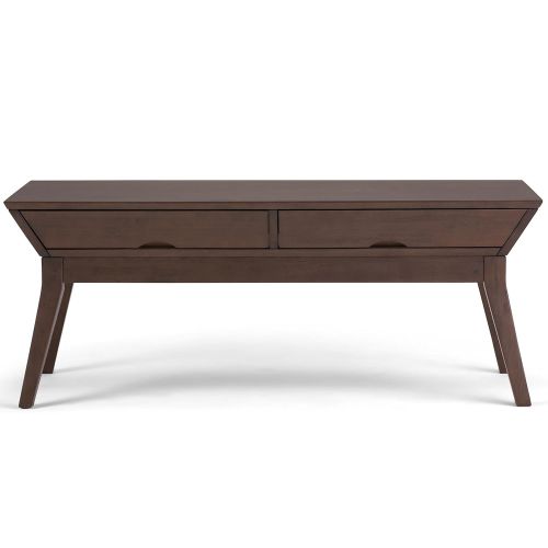  Simpli Home AXCTSA-01 Tessa Solid Hardwood 48 inch wide Coffee Table in Walnut Brown