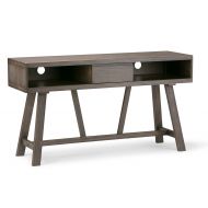 Simpli Home Dylan Solid Wood 54 inch Wide Rustic Console Table