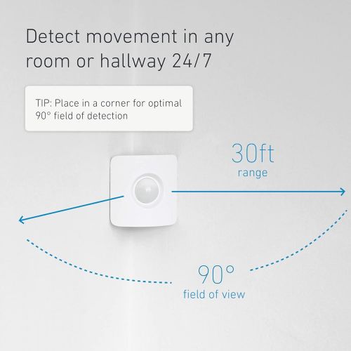  [아마존베스트]SimpliSafe Motion Sensor - 45ft. Range - Infrared Heat Signature Technology - Compatible with The Home Security System (New Gen)