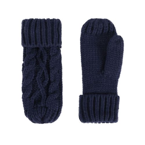  Simplicity ANDORRA - 3 in 1 - Soft Warm Thick Cable Knitted Hat Scarf & Gloves Winter Set,Navy