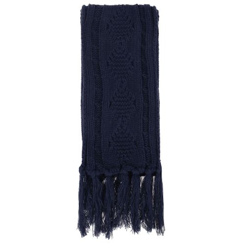  Simplicity ANDORRA - 3 in 1 - Soft Warm Thick Cable Knitted Hat Scarf & Gloves Winter Set,Navy