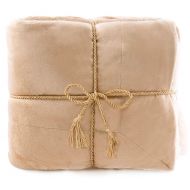 Simplicity Faux Fur Luxury Sherpa Throw Blanket,Camel