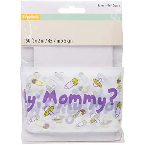  Simplicity Measure Belly Baby Shower Game, 1pc, 150ft L x 0.1 W x 2H