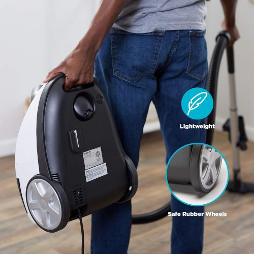  [아마존베스트]Canister Vacuum Cleaner, Simplicity Jill Compact Vacuum for Hardwood and Rugs, Dual Certified Hepa Filtration, Bagged