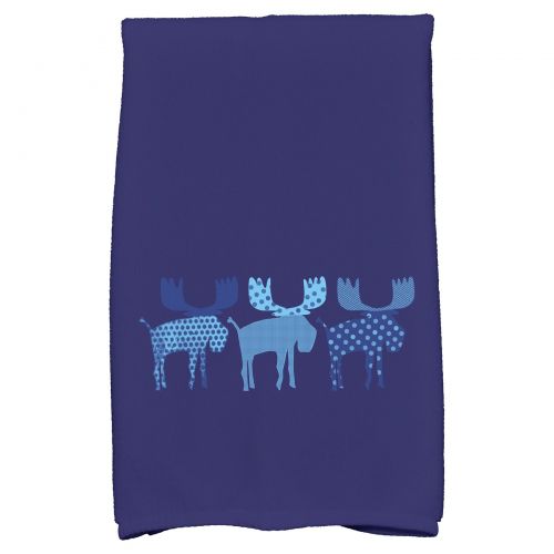  Simply Daisy 16 x 25 Merry Moose Animal Print Hand Towel