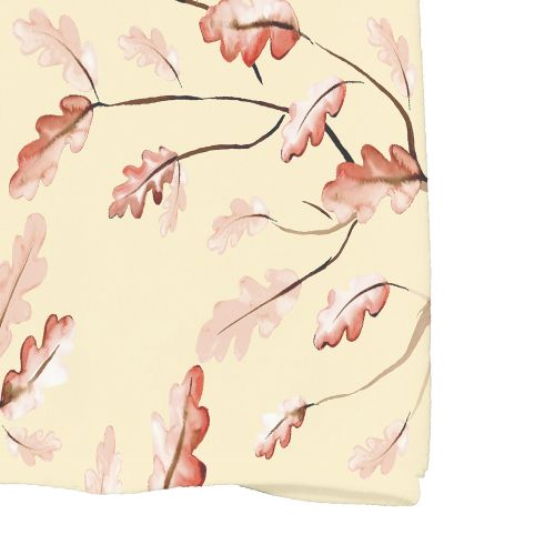  Simply Daisy Wild Oak Leaves 16 x 25 Inch Cream Floral Print Hand Towel