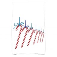Simply Daisy 16 x 25 Candy Canes Geometric Print Hand Towel