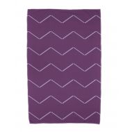 Simply Daisy, 30 x 60 inch, Harlequin Stripe Geometric Print Beach Towel, Purple