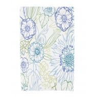 Simply Daisy, 30 x 60 Inch, zentangle 4 Color, Floral Print Beach Towel, Blue