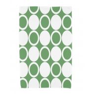 Simply Daisy, 30 x 60 Inch, Small Modcircles, Geometric Print Beach Towel, Green