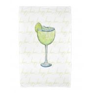 Simply Daisy, 30 x 60 inch, Margarita Text Fade Happy Hour Geometric Print Beach Towel, Light Green