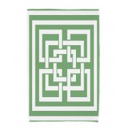 Simply Daisy, 30 x 60 Inch, Greek New Key, Geometric Print Beach Towel, Green