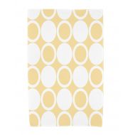 Simply Daisy, 30 x 60 Inch, Small Modcircles, Geometric Print Beach Towel, Yellow