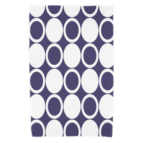  Simply Daisy, 30 x 60 Inch, Small Modcircles, Geometric Print Beach Towel, Yellow