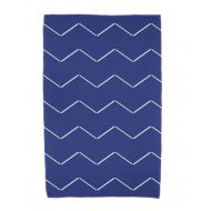 Simply Daisy, 30 x 60 inch, Harlequin Stripe Geometric Print Beach Towel, Royal Blue