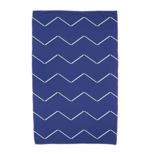  Simply Daisy, 30 x 60 inch, Harlequin Stripe Geometric Print Beach Towel, Royal Blue