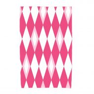 Simply Daisy 30 x 60 inch, Harlequin Geometric Print Beach Towel, PinkFushcia