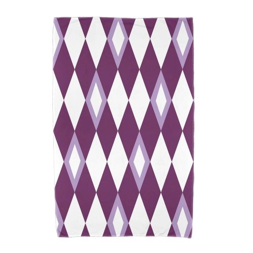  Simply Daisy 30 x 60 inch, Harlequin Geometric Print Beach Towel, PinkFushcia