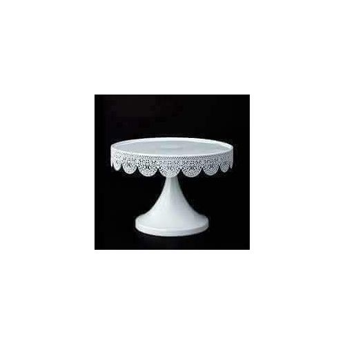  Simply Elegant Craft and Party Unique 6pcs White Metal Cake and Treat Stand - Lace Design Perfect for all Party decorations