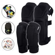 Simply Kids Innovative Soft Kids Knee and Elbow Pads with Bike Gloves | Toddler Protective Gear Set wMesh Bag& Sticker | Comfortable& Flexible | Roller-Skating, Skateboard, Bike Knee Pads for